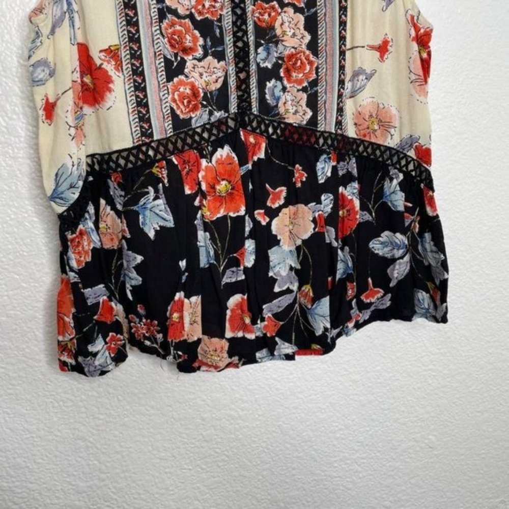 Patrons of Peace Women's Size M Floral Casual Pullover Sleeveless V-Neck Blouse - Picture 9 of 15